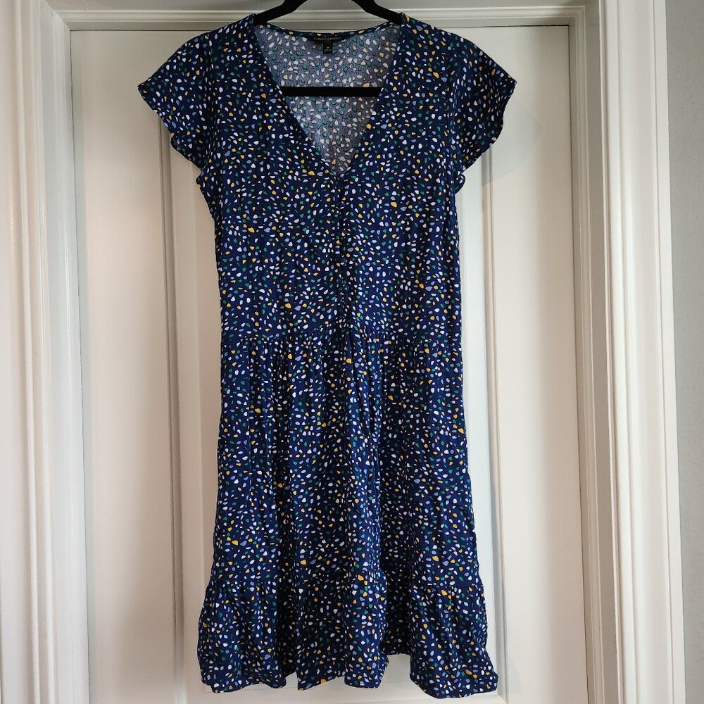 Banana Republic Factory Blue Flutter Mini Dress